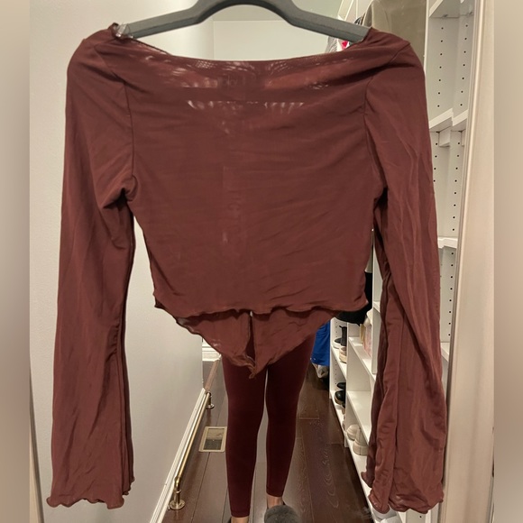 Sheer Open Front Crop Top - Picture 2 of 4